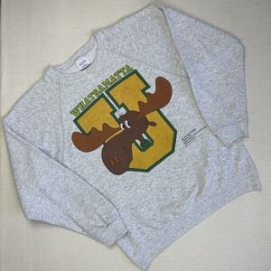 Vtg Santee Sweats Whatsamatta U Bullwinkle Moose Sweatshirt Raglan Men L USA